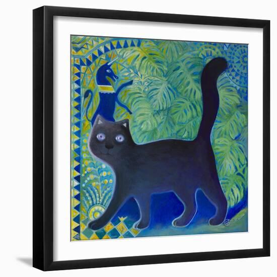 Black Cat-Oxana Zaiko-Framed Giclee Print