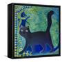 Black Cat-Oxana Zaiko-Framed Stretched Canvas