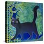 Black Cat-Oxana Zaiko-Stretched Canvas