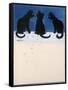 Black Cats in the Snow-Louis Wain-Framed Stretched Canvas