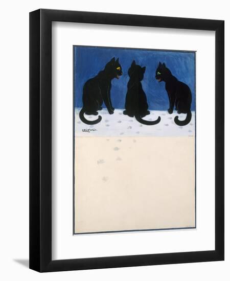 Black Cats in the Snow-Louis Wain-Framed Giclee Print