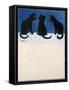 Black Cats in the Snow-Louis Wain-Framed Stretched Canvas