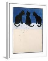 Black Cats in the Snow-Louis Wain-Framed Giclee Print