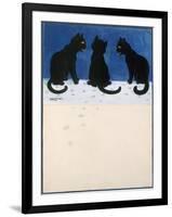 Black Cats in the Snow-Louis Wain-Framed Giclee Print