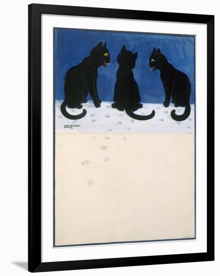 Black Cats in the Snow-Louis Wain-Framed Giclee Print