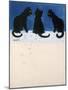 Black Cats in the Snow-Louis Wain-Mounted Giclee Print
