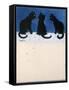 Black Cats in the Snow-Louis Wain-Framed Stretched Canvas
