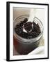 Black Caviar in Jar with Mother-Of-Pearl Spoon-null-Framed Photographic Print