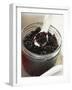 Black Caviar in Jar with Mother-Of-Pearl Spoon-null-Framed Photographic Print