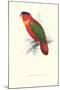 Black-Ccapped Lory - Lorius Domicella-Edward Lear-Mounted Art Print