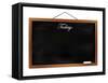 Black Chalkboard with Wooden Frame-foodbytes-Framed Stretched Canvas