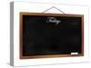Black Chalkboard with Wooden Frame-foodbytes-Stretched Canvas