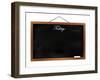 Black Chalkboard with Wooden Frame-foodbytes-Framed Art Print