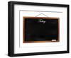 Black Chalkboard with Wooden Frame-foodbytes-Framed Art Print