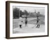 Black Children Playing Golf Photograph-Lantern Press-Framed Art Print