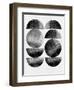 Black Circle and Half Circles-Eline Isaksen-Framed Art Print