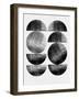 Black Circle and Half Circles-Eline Isaksen-Framed Art Print