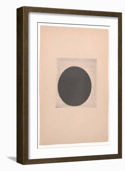 Black Circle for from Cubism and Futurism to Suprematism: A New Realism in Painting , 1916 (Letterp-Kazimir Severinovich Malevich-Framed Giclee Print