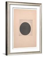 Black Circle for from Cubism and Futurism to Suprematism: A New Realism in Painting , 1916 (Letterp-Kazimir Severinovich Malevich-Framed Giclee Print