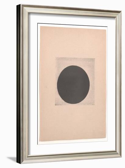 Black Circle for from Cubism and Futurism to Suprematism: A New Realism in Painting , 1916 (Letterp-Kazimir Severinovich Malevich-Framed Giclee Print
