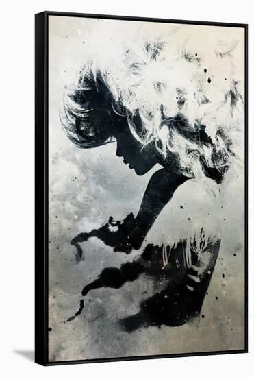 Black Cloud-Alex Cherry-Framed Stretched Canvas