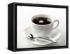 Black Coffee in a White Cup-Klaus Arras-Framed Stretched Canvas