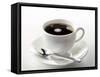 Black Coffee in a White Cup-Klaus Arras-Framed Stretched Canvas