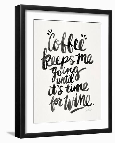 Black Coffee Wine-Cat Coquillette-Framed Giclee Print