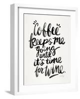 Black Coffee Wine-Cat Coquillette-Framed Giclee Print