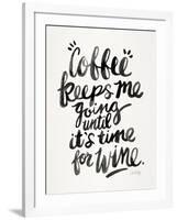 Black Coffee Wine-Cat Coquillette-Framed Giclee Print