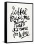 Black Coffee Wine-Cat Coquillette-Framed Stretched Canvas