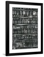 Black Collage-Morioke-Framed Art Print