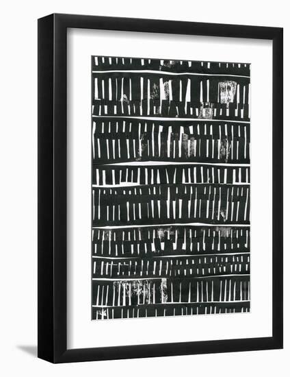 Black Collage-Morioke-Framed Art Print