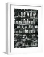 Black Collage-Morioke-Framed Art Print