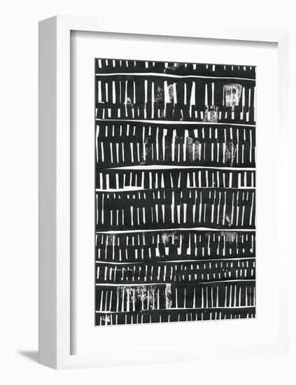 Black Collage-Morioke-Framed Art Print