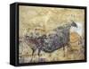 Black Cow Cave Painting at Lascaux-null-Framed Stretched Canvas