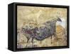 Black Cow Cave Painting at Lascaux-null-Framed Stretched Canvas