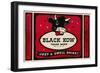 Black Cow Drink Label-null-Framed Art Print