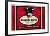 Black Cow Drink Label-null-Framed Art Print