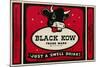 Black Cow Drink Label-null-Mounted Art Print