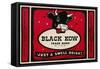 Black Cow Drink Label-null-Framed Stretched Canvas