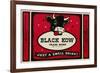 Black Cow Drink Label-null-Framed Art Print