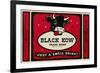 Black Cow Drink Label-null-Framed Art Print