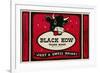 Black Cow Drink Label-null-Framed Premium Giclee Print