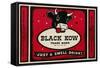 Black Cow Drink Label-null-Framed Stretched Canvas