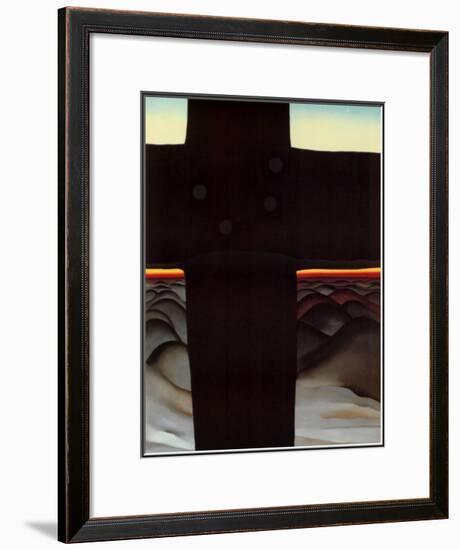 Black Cross New Mexico-Georgia O'Keeffe-Framed Art Print