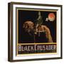 Black Crusader - Azusa, California - Citrus Crate Label-Lantern Press-Framed Art Print