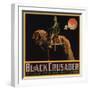 Black Crusader - Azusa, California - Citrus Crate Label-Lantern Press-Framed Art Print