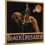 Black Crusader - Azusa, California - Citrus Crate Label-Lantern Press-Mounted Art Print