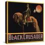 Black Crusader - Azusa, California - Citrus Crate Label-Lantern Press-Stretched Canvas